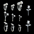 Woohome 11 PCS Jewelry Making Supplies Resin Mould, Mini Mushroom Casting Moulds, 3D Filler Art Craft Supplies Epoxy Moulds for Art Crafts DIY