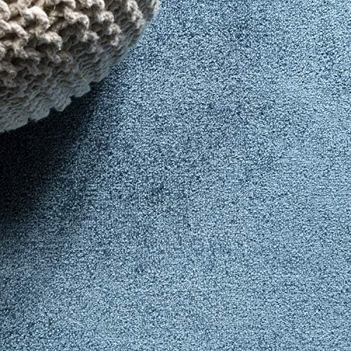 JONATHAN Y Haze Solid Low-Pile Turquoise 6x9 Oval Indoor Area Rug, Coastal,Bohemian,Minimalist,Classic, Easy-Cleaning for Living Room,Bedroom,Kitchen,Pet Friendly,Non-Shedding (SEU100H-6OV) - Image 5