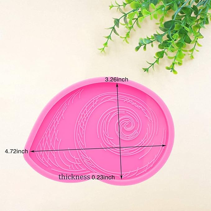 Shell Coaster Resin Mold Seashell Silicone Coaster Epoxy Resin Molds for Making Cup Mats Agate Coaster Mold Home Decoration Making Cup Mats Wine Glass Holder Home Decor DIY Craft Project