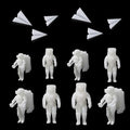 Woohome 14 PCS Resin Casting Molds Fillers 3D Astronaut Paper Airplane Embellishment Resin Supplies Kit Resin Fillers Epoxy Mould Filling Material for Art Resin Crafts DIY
