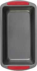 GoodCook MegaGrip 9" x 5" Nonstick Steel Bread Loaf Pan with Silicone Grip Handles, Gray