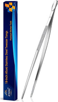 JETKONG 18 Inch (45cm) Extra Long Grill Tongs, Heavy Duty Stainless Steel Tweezer Tongs for Cooking, Grilling, Barbecue/BBQ, Buffet and Turning Food (Point Tips)