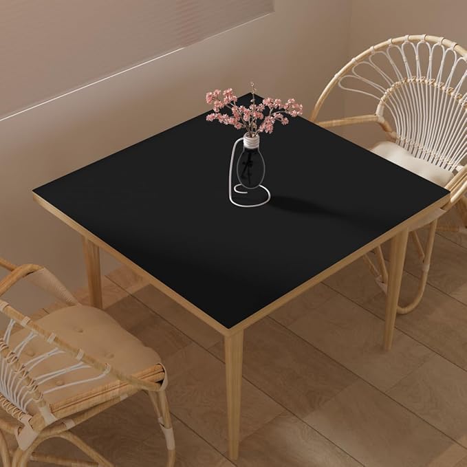 Table Protector for Dining Room Table - Can Be Used On Both Sides Waterproof and Easy to Clean Good Flatness Used for Dining Table(Black+Gray 54x54)