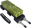 Knife Sharpening Stone,10000 Grit Sharpener Whetstone Final Fine Polishing Natural Green Honing Oilstone for, Knives Tools,Cutting Tools, Angle Guide and Non-Slip Rubber Base (SET-D) ﻿