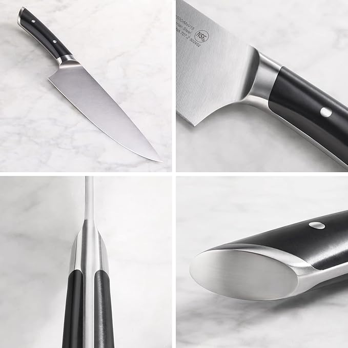Cangshan HELENA Series German Steel Forged, HUA Knife Block Set (4-Piece, Black)