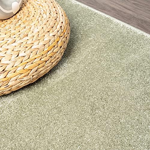 JONATHAN Y Haze Solid Low-Pile Green 5x5 Square Indoor Area Rug, Coastal,Bohemian,Minimalist,Classic, Easy-Cleaning for Living Room,Bedroom,Kitchen,Pet Friendly,Non-Shedding (SEU100O-5SQ) - Image 3