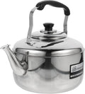 Cabilock 4L Stainless Steel Whistling Tea Kettle Stovetop Large Rapid Boil Kettle with Ergonomic Handle for Home Kitchen