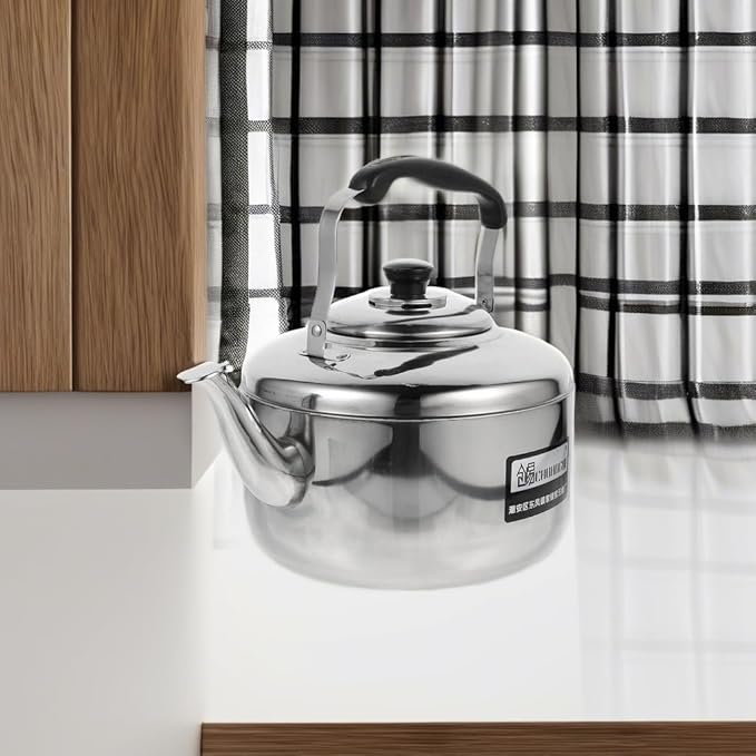 Large Capacity Stainless Steel Sounding Kettle for Induction Cooker with Comfortable Anti-scald Handle for Home Use and Quick Heating