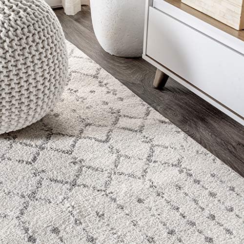 JONATHAN Y Boho Vintage Diamond Cream/Gray Square Area Rug 6X6 ft, Moroccan Hype for Living Room, Bedroom, Kitchen, Office, Easy-Cleaning, High Traffic, Pet-Friendly, Non-Shedding (MOH101B-6SQ) - Image 4