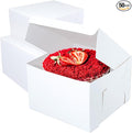 14x14x6 White Cake box, Premium Bakery Boxes, One piece, Perfect for packaging and selling cakes, donuts, cookies, and muffins, Pack of 50