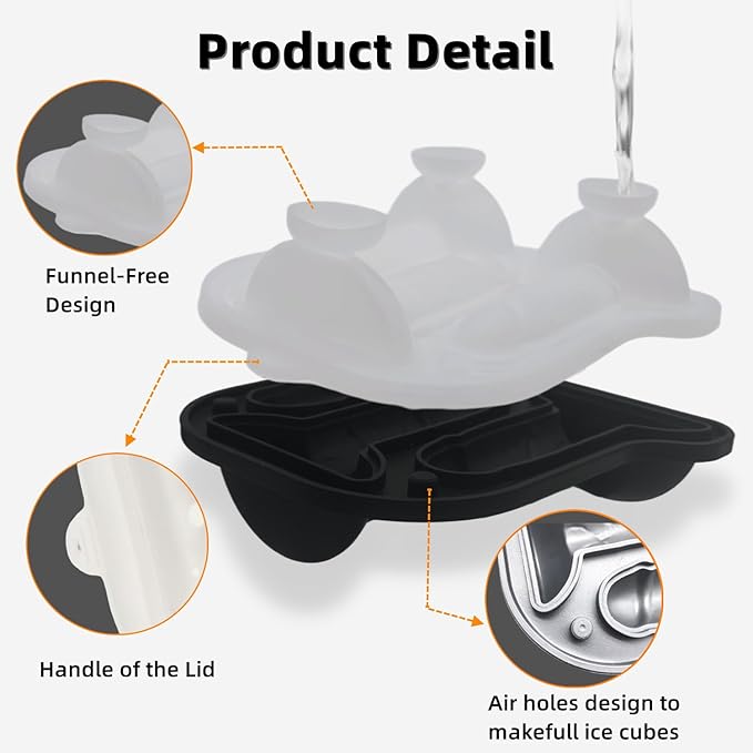 Prank Ice Cube Mold, Funny Ice Cube Molds for Adults, Silicone Fun Shapes for Whiskey Cocktails