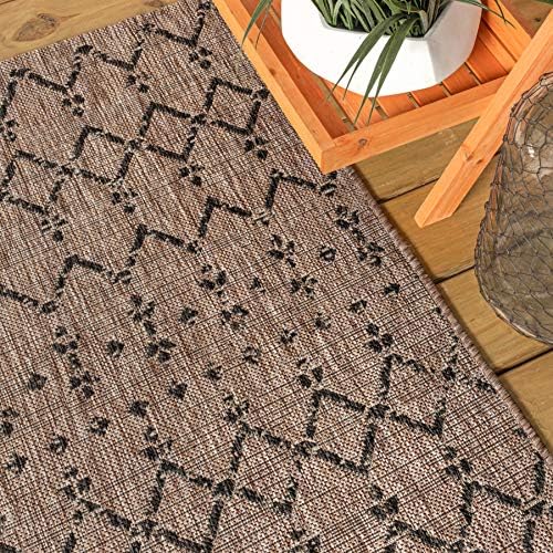 JONATHAN Y Moroccan Geometric Indoor Outdoor Runner Rug 2X8 Natural/Black, Ourika Textured Weave for Backyard, Patio, Porch, Easy-Cleaning, High Traffic, Pet-Friendly, Non-Shedding (SMB108D-28) - Image 6