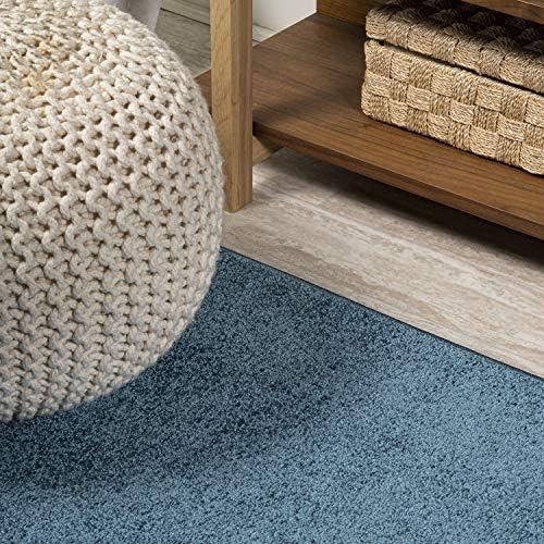 JONATHAN Y Haze Solid Low-Pile Turquoise 6x9 Oval Indoor Area Rug, Coastal,Bohemian,Minimalist,Classic, Easy-Cleaning for Living Room,Bedroom,Kitchen,Pet Friendly,Non-Shedding (SEU100H-6OV) - Image 6