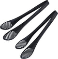 MSY BIGSUNNY Stainless Steel Buffet Tongs - Heavy Duty Kitchen Food Tong for Cooking and Serving (Black - 11" Serving Tongs)