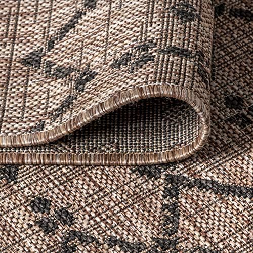 JONATHAN Y Moroccan Geometric Indoor Outdoor Area Rug 5X8 Natural/Black, Ourika Textured Weave for Backyard, Patio, Porch, Easy-Cleaning, High Traffic, Pet-Friendly, Non-Shedding (SMB108D-5) - Image 6
