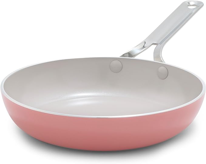 GreenPan Nova 8" Frying Pan Skillet, Oprah’s Favorite Things 2024, Ceramic Nonstick Cookware, PFAS Free, Toxin-Free, Induction Suitable, Dishwasher & Oven Safe, Durable, Easy Clean, Coral