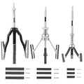 Engine Cylinder Hone Adjustable Deglazer Set 3pcs for Grinding Holes from Minium 3/4" to Maximum 7" in Diameter, Adjustable Brake Piston Honing Tools with Extra 9-Piece 220 Grit (1-1/8"+2"+4")