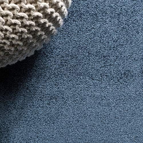JONATHAN Y Haze Solid Low-Pile Navy 5' Round Indoor Area Rug, Coastal,Bohemian,Minimalist,Classic, Easy-Cleaning for Living Room,Bedroom,Kitchen,Pet Friendly,Non-Shedding (SEU100C-5R) - Image 4