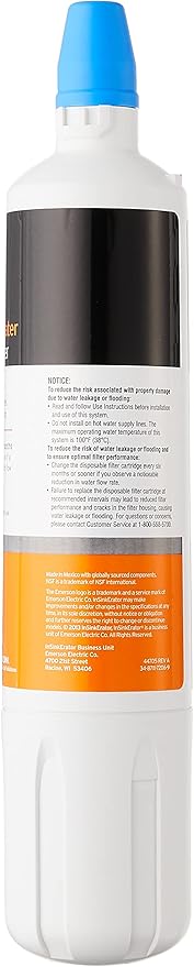 INSINKERATOR F-1000 Under Sink Water Filter Replacement Cartridge for INSINKERATOR Water Filtration System, Chlorine Filter, White