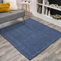 JONATHAN Y Pata Hand Woven Chunky Jute Navy 7x7 Square Indoor Area Rug, Bohemian, Rustic, Cottage, Easy-Cleaning for Living Room, Bedroom, Kitchen, Non-Shedding (NRF102D-7SQ) by JONATHANY