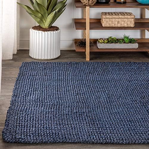 JONATHAN Y Pata Hand Woven Chunky Jute Navy Indoor Area Rug, 5x8, Bohemian, Rustic, Cottage, Easy-Cleaning for Living Room, Bedroom, Kitchen, Non-Shedding (NRF102D-5) - Image 3