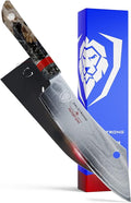 Dalstrong Hybrid Cleaver & Chef Knife - 8 inch - 'The Crixus' - Firestorm Alpha Series - Premium 10Cr15CoMoV High-Carbon Steel - Traditional Japanese Wa Stabilized Wood & Resin Handle - w/Sheath