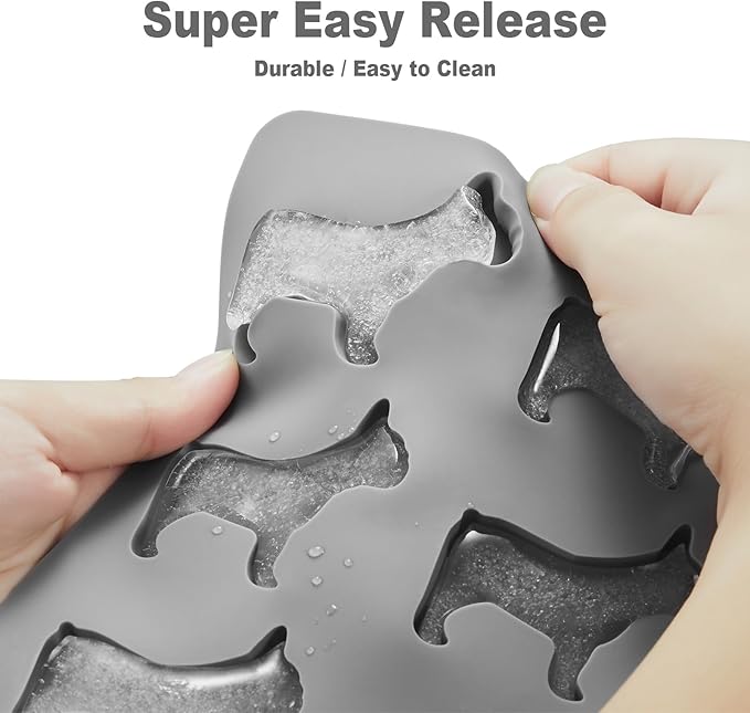French Bulldog Ice Cube Mold, Fun Shapes Frenchie Bull Dog Ice Cube Tray, Silicone Dog Treat Mold, Cute Novelty French Bulldog Gifts for Baking & Freezing Decor, BPA Free & Heat Resistant