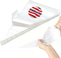 23 inch Frosting Piping Bag Disposable, AMBESTAR 100 Pieces Professional Clear Huge Thickened Cake Decorating Bag for Cream Frosting, Cakes and Cookies Decoration, Baking Lovers Accessories