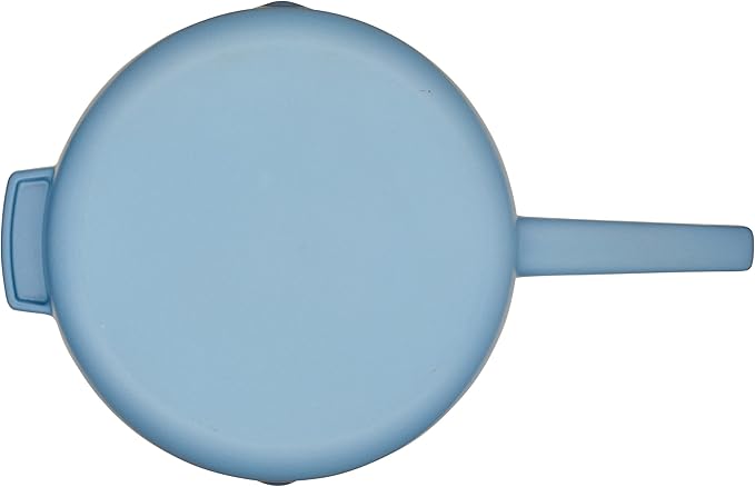 KitchenAid Enameled Cast Iron Frying Pan/Skillet with Helper Handle and Pour Spouts, 12 Inch, Blue Velvet