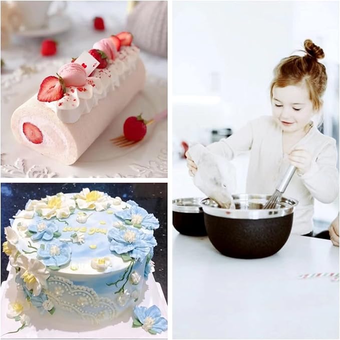 Frosting Piping Bags 18 inch, 100 Pcs Disposable Piping Bags for Royal Icing, Thick Anti Burst Cake Pastry Bags Disposable Royal Icing Bags for Cookie, Cakes and Dessert Decoration L