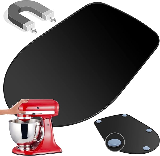 Metal Mixer Slider Mat, Kitchenaid Mixer Slider for Kitchenaid 4.5-5Qt Tilt-head Stand Mixer, Countertop Storage Mover Caddy Compatible with 4.5-5Qt Stand Mixer Artisan Classic, Kitchenaid Slider mat