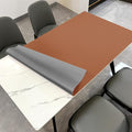 Leather Table Cover,1.8mm Thick,40x60 Inch Table Protector,Table Protector for Dining Room Table,Dining Table Cover,Table Cover Protector,Dining Table Pads(Brown+Gray,40x60)