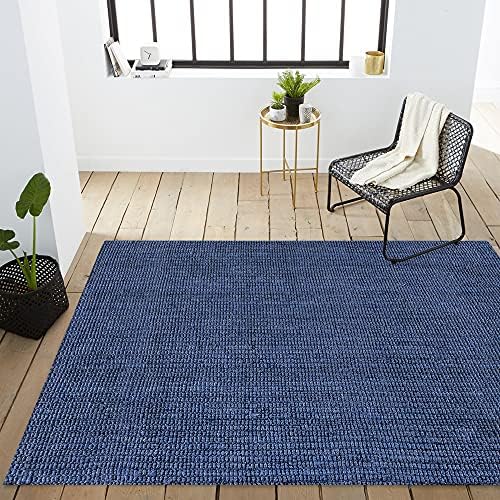 JONATHAN Y Pata Hand Woven Chunky Jute Navy Indoor Area Rug, 5x8, Bohemian, Rustic, Cottage, Easy-Cleaning for Living Room, Bedroom, Kitchen, Non-Shedding (NRF102D-5) - Image 6
