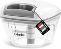 Manual Pull Food Chopper, Hand Pull String Onion Chopper Dicer for Kitchen, Easy Cleaning Food Chopper for Vegetables, Fruits (500 ML)