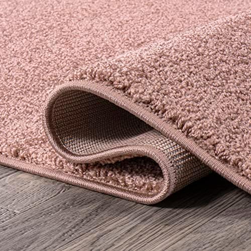 JONATHAN Y Haze Solid Low-Pile Pink 7x7 Square Indoor Area Rug, Coastal,Bohemian,Minimalist,Classic, Easy-Cleaning for Living Room,Bedroom,Kitchen,Pet Friendly,Non-Shedding (SEU100P-7SQ) - Image 5