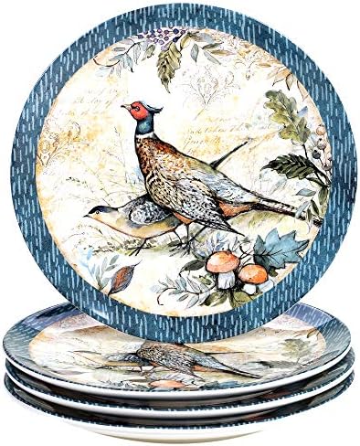 Harvest Gatherings 16-Piece Ceramic Dinnerware Set, Service for 4 – Multicolor Fall Plates, Bowls & Mugs with Pumpkin & Pheasant Design – Autumn Tableware for Thanksgiving, Cabin & Holiday Hosting - Image 2