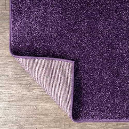 JONATHAN Y Haze Solid Low-Pile Purple Runner Rug 2x14, Coastal,Bohemian,Minimalist,Classic, Easy-Cleaning for Living Room,Bedroom,Kitchen,Pet Friendly,Non-Shedding (SEU100N-214) - Image 6