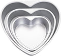 Heart Shaped Cake Pan Aluminum Cake Pans Heart Cake Tin Baking Cake Mold for Valentine's Weddings Birthday Party (3, 6 inch,8 inch,10inch)