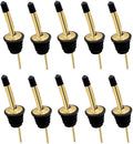 24 Pack Liquor Pour Spouts Set - Stainless Steel bottle spout and Liquor Pourers Dust Caps Covers Gold