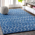 JONATHAN Y Boho Vintage Diamond Blue/White Indoor Area Rug 8X10 ft, Moroccan Hype for Living Room, Bedroom, Kitchen, Office, Easy-Cleaning, High Traffic, Pet-Friendly, Non-Shedding (MOH101A-8) by JONATHANY