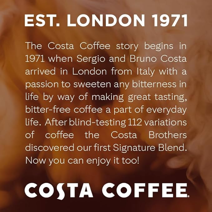 Costa Coffee Whole Bean Coffee, Signature Blend Dark Roast, 12oz each, Rainforest Alliance Certified