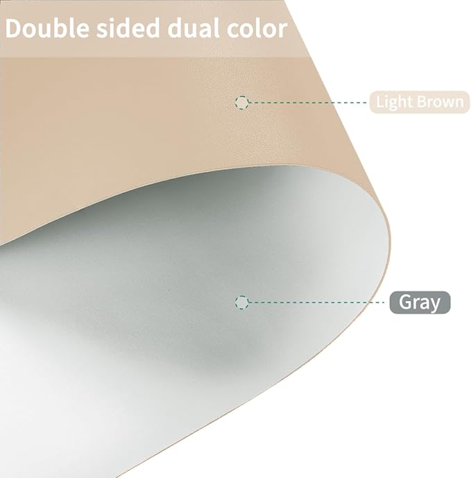 Table Protector for Dining Room Table - Waterproof, Easy to Clean, Light Brown & Gray, 54x54