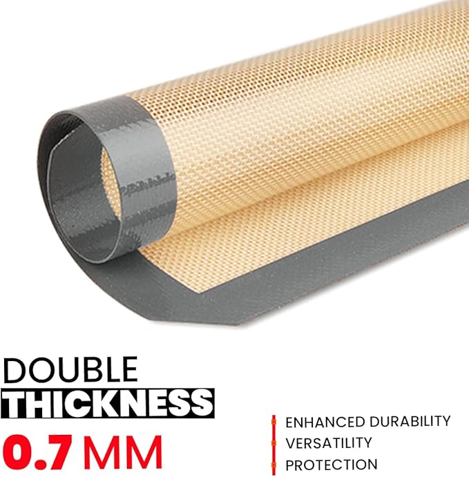 2 Half Sheet Nonstick Silicone Baking Mats and Microwave Toaster Oven Pizza Mat Circle 9" - Thick Heavy Duty Silicone Baking Sheet Non Stick 1/2 for Macaron Cookie - 3 Pack Reusable Cooking Pads