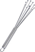 Restaurantware-German Standard 10.6 Inch Ball Whisks, 6 Dishwashable Kitchen Whisks - Ergonomic Handle, Durable, Stainless Steel Manual Egg Beater, Suitable For Whisking, Stirring, Mixing, Beating