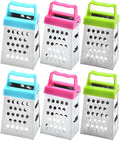 6Pcs Stainless Steel Mini Cheese Graters Kitchen Square Slicer Ginger Mini Zester Vegetable Grater Food Shredder 2.63X1.45X1.06Inch
