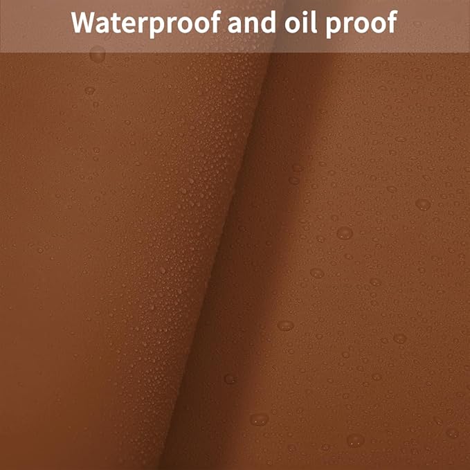 Leather Table Cover,1.8mm Thick,42x66 Inch Table Protector,Table Protector for Dining Room Table,Dining Table Cover,Table Cover Protector,Dining Table Protector(Brown+Gray,42x66)