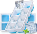 Large Ice Cube Molds, FURNSII 2 Pack Silicone Large Square Ice Cube Trays with Lids BPA Free, Easy-Release & Stackable 1.8'' Big Ice Cube Tray for Freezer Cocktail Whiskey Coffee