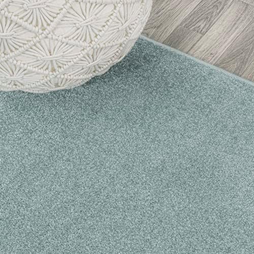 JONATHAN Y Haze Solid Low-Pile Aqua Blue Runner Rug 2x16, Coastal,Bohemian,Minimalist,Classic, Easy-Cleaning for Living Room,Bedroom,Kitchen,Pet Friendly,Non-Shedding (SEU100S-216) - Image 3