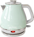 Evoloop Electric Tea Kettle, 1500W /1.0L Hot Water Boiler Heater Pot, Retro Small Electric Kettle, 100% Stainless Steel BPA Free Electric Teapot, Auto Shut-Off & Boil-Dry Protection
