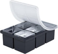 Large Ice Cube Tray for Whiskey, HANCELANT Big Silicone Square Ice Cube Mold with Removable Lid, 2'' Huge Square Ice Cubed Tray for Whisky and Cocktail